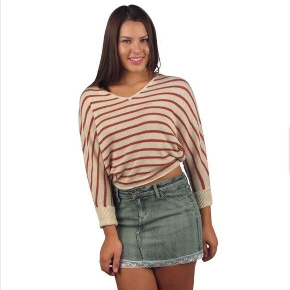Long Sleeved V-Neck Crop Top - Picture 1 of 4